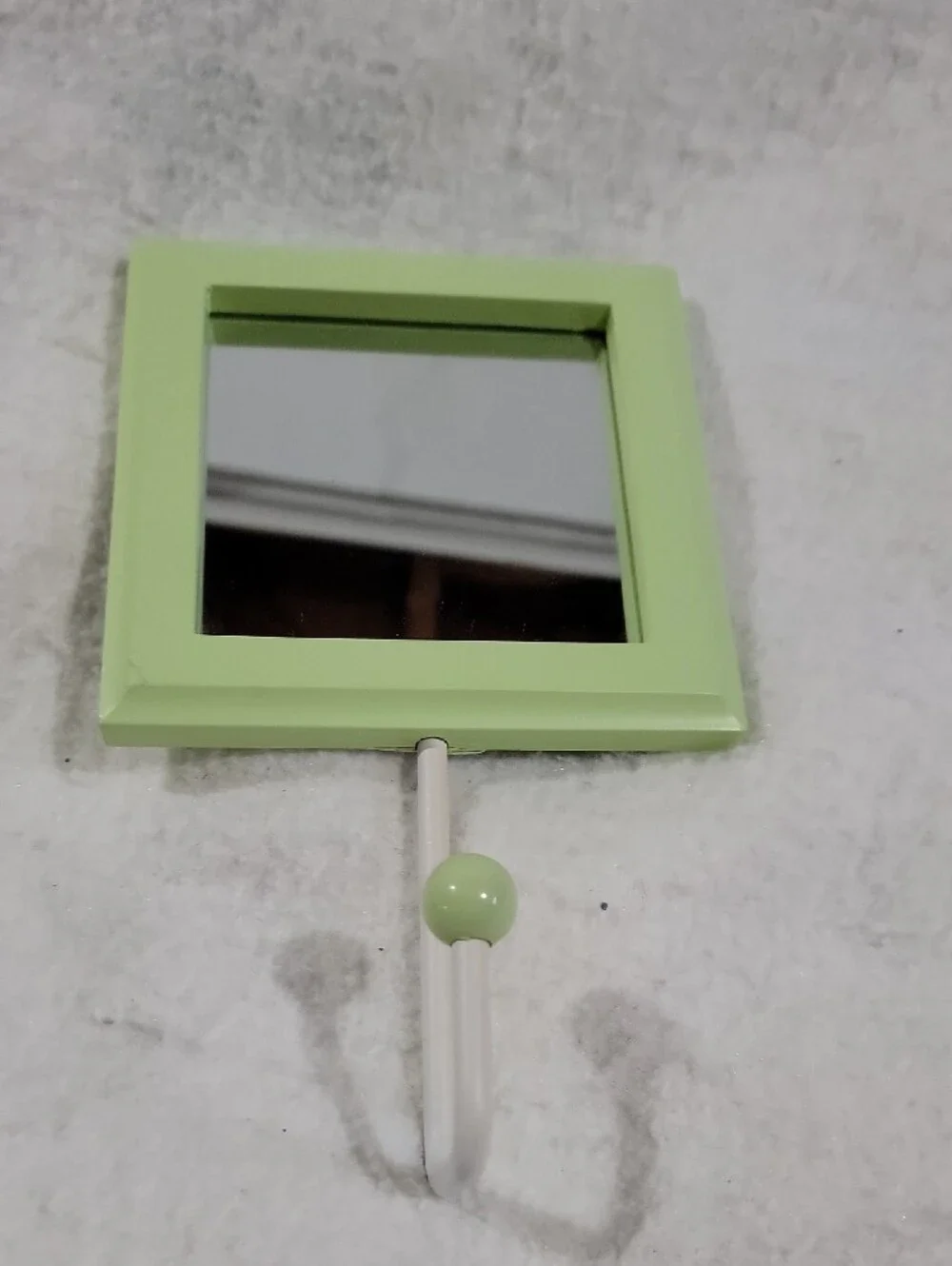 Pastel Square Wall Mirror Hooks - Green, Blue & Purple